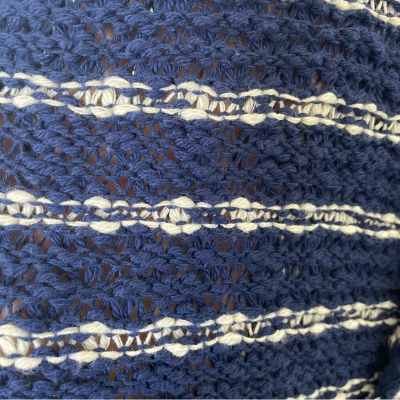 Roxy Smoke Signal Striped Hooded Open Knit Sweater - Picture 9 of 9